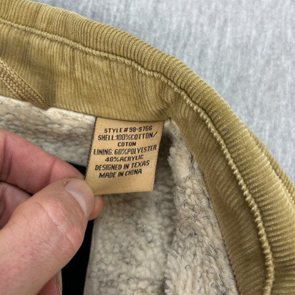 Powder River Outfitters Vest Mens M Black Western Canvas Sherpa Lined Panhandle - Picture 7 of 11